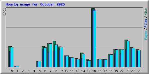 Hourly usage for October 2025